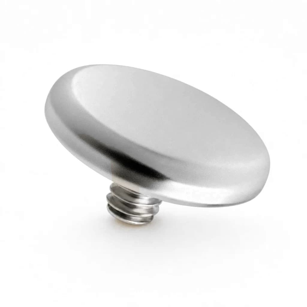 Flache Scheibe mit Innengewinde, 1,6 mm, Silber
